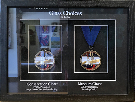 FRAME GLAZING WITH GLASS OR ACRYLIC